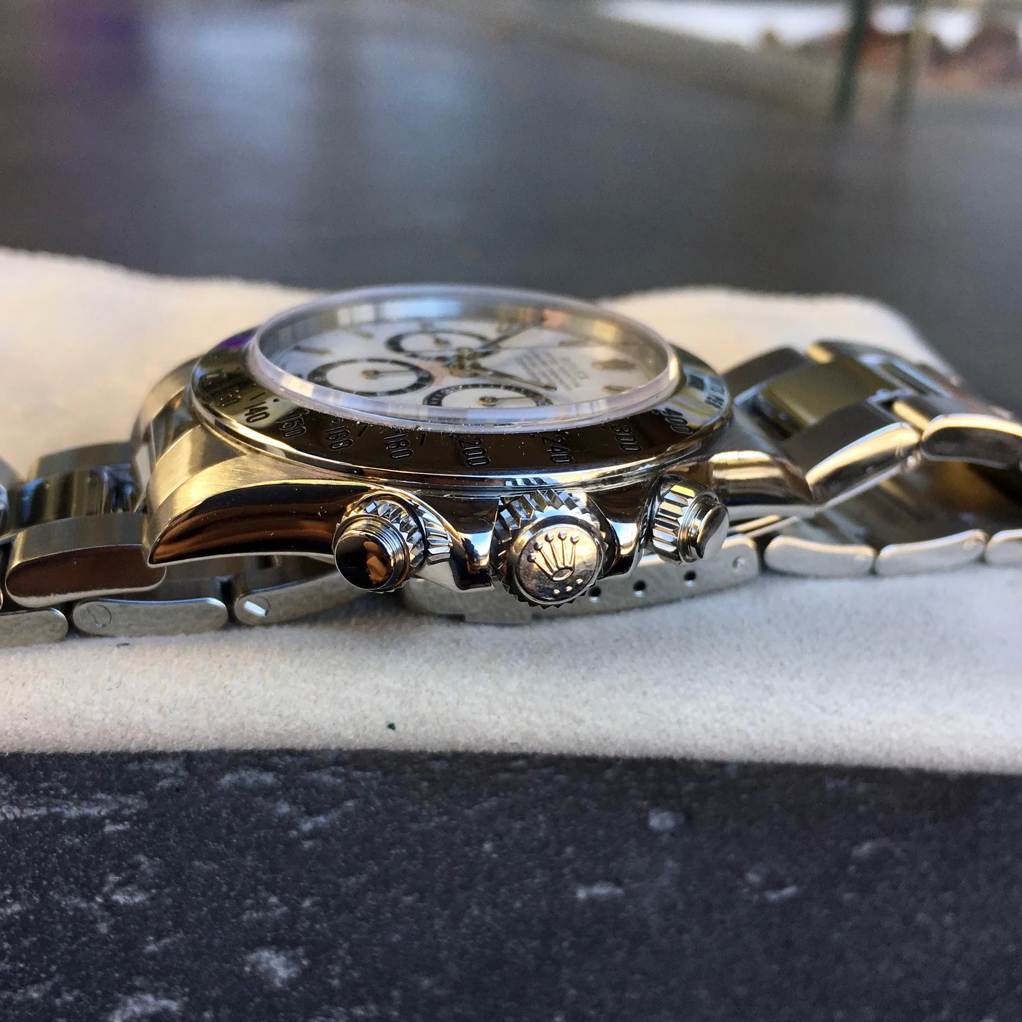 1997 Rolex Daytona 16520 Zenith White Chronograph "U" Serial Steel Wristwatch