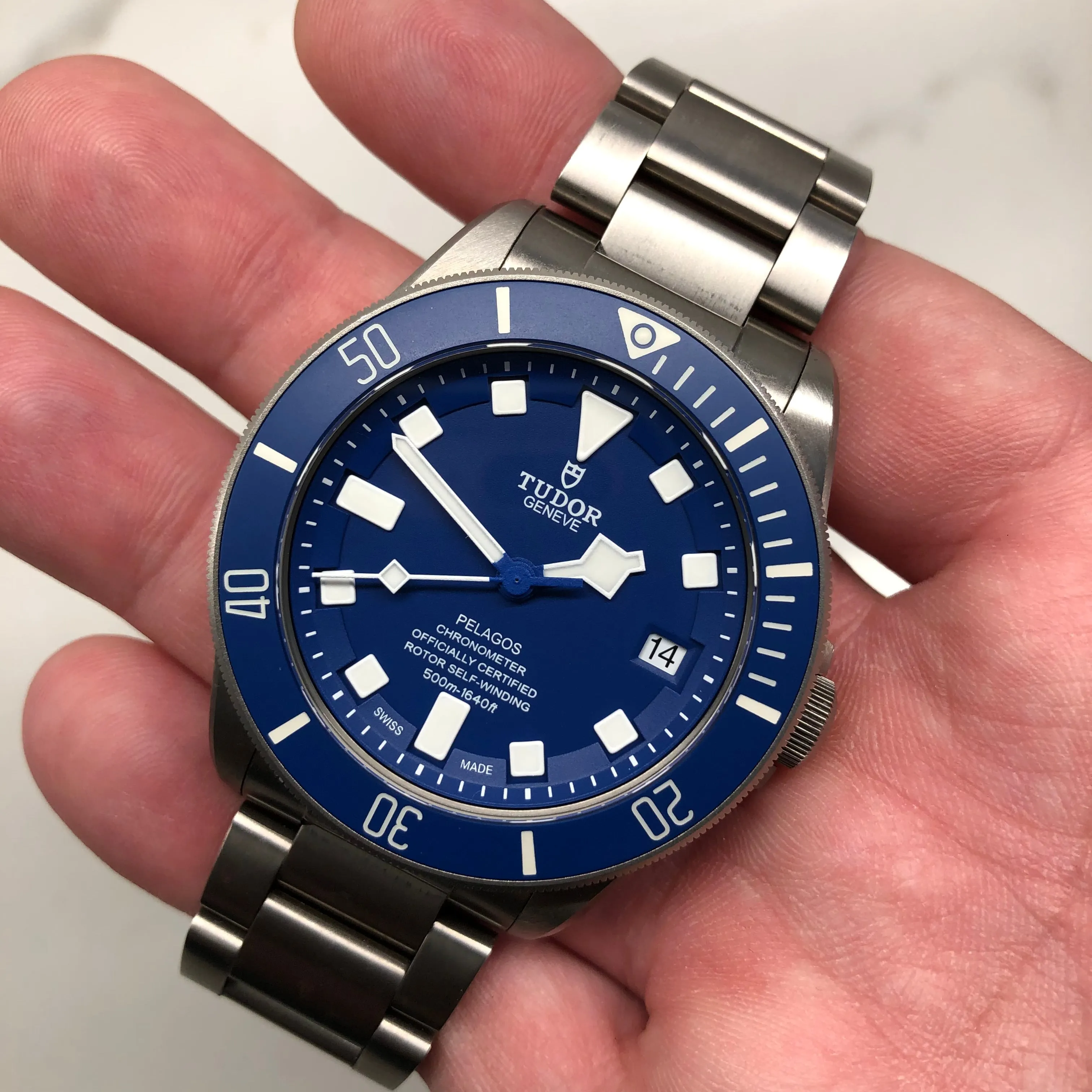 2020 Tudor Pelagos 25600TB Titanium Automatic 42mm Blue Wristwatch Box Papers
