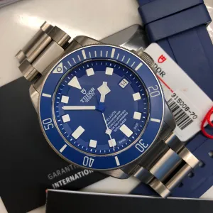 2020 Tudor Pelagos 25600TB Titanium Automatic 42mm Blue Wristwatch Box Papers