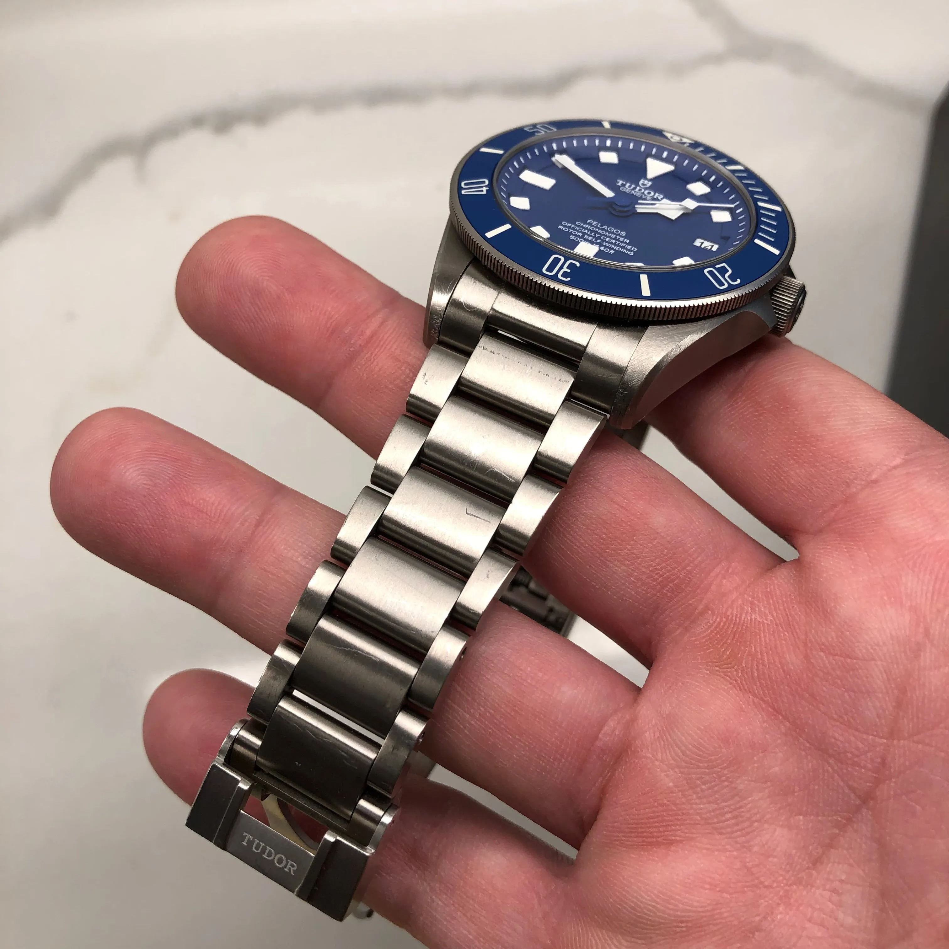 2020 Tudor Pelagos 25600TB Titanium Automatic 42mm Blue Wristwatch Box Papers