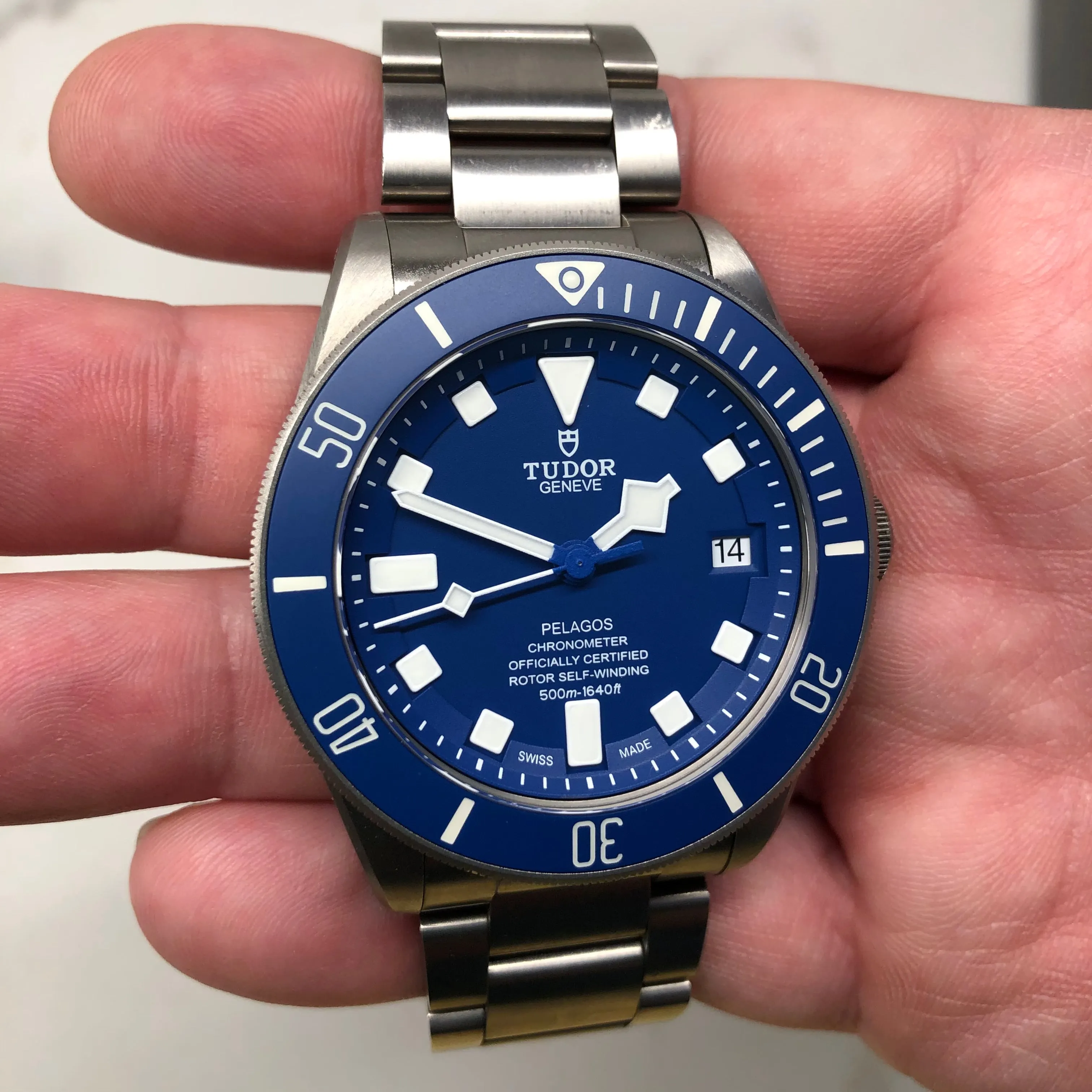 2020 Tudor Pelagos 25600TB Titanium Automatic 42mm Blue Wristwatch Box Papers