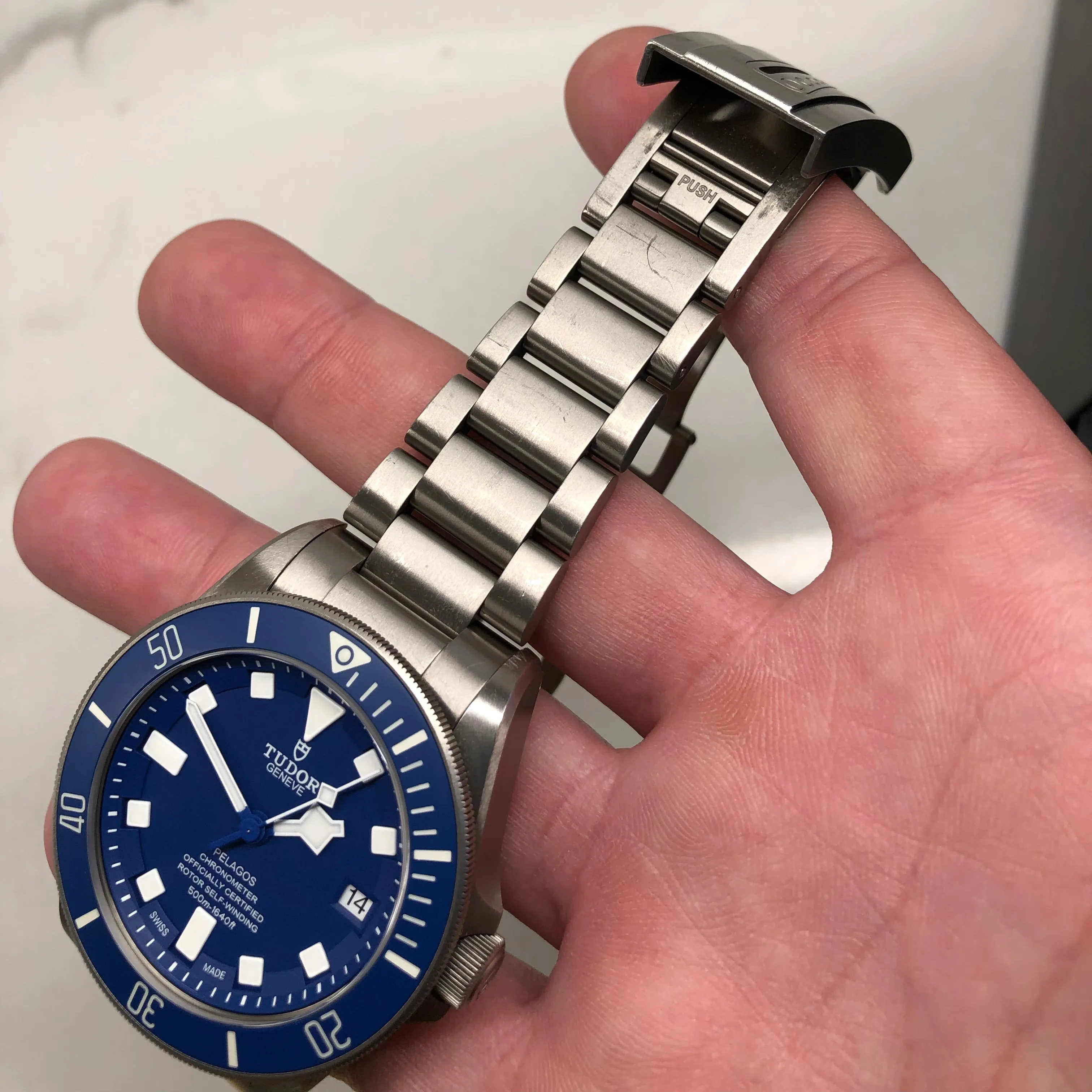 2020 Tudor Pelagos 25600TB Titanium Automatic 42mm Blue Wristwatch Box Papers