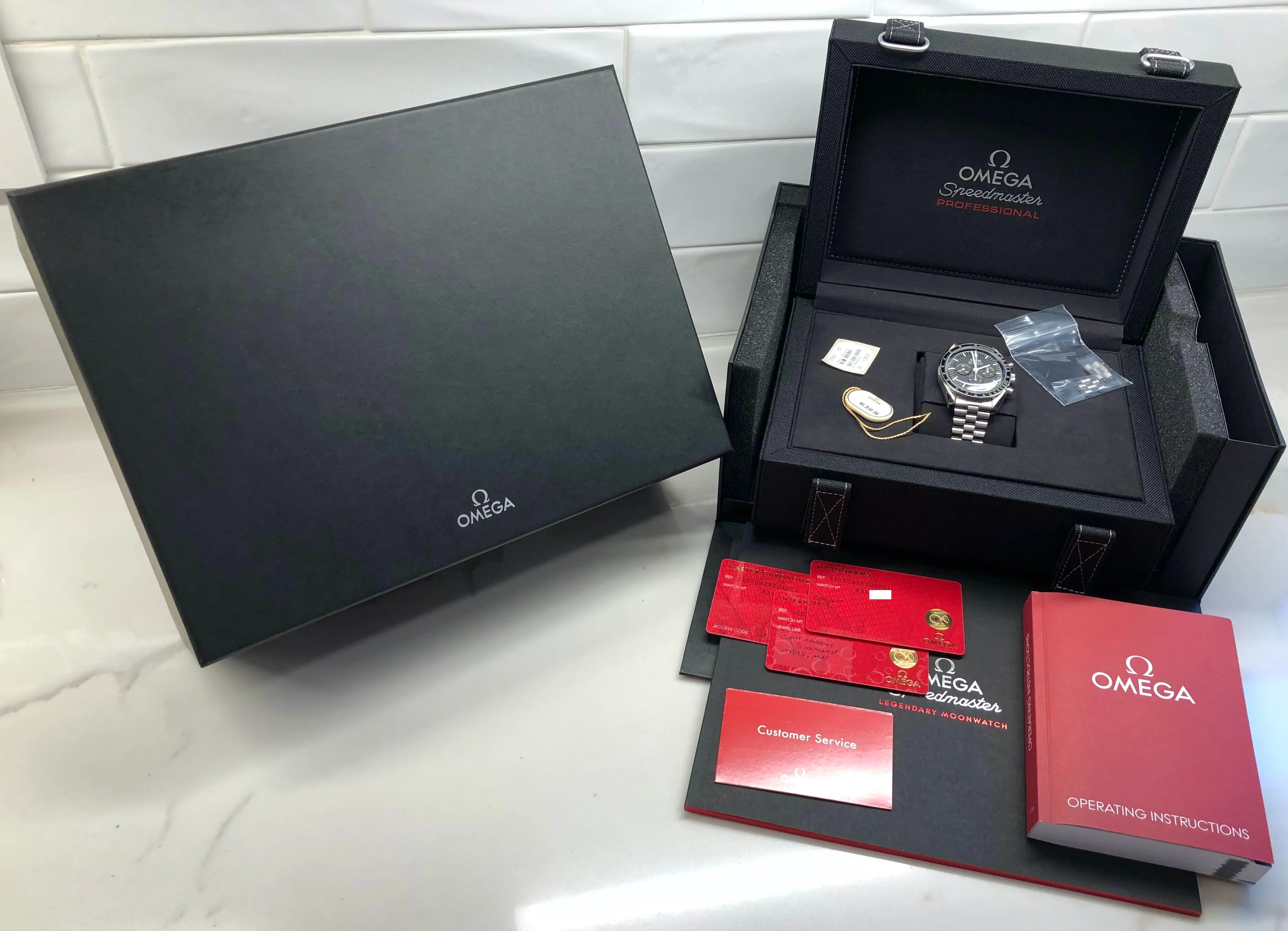 2021 Omega Speedmaster Moonwatch Professional 310.30.42.50.01.001 42mm Wristwatch with Box and Papers