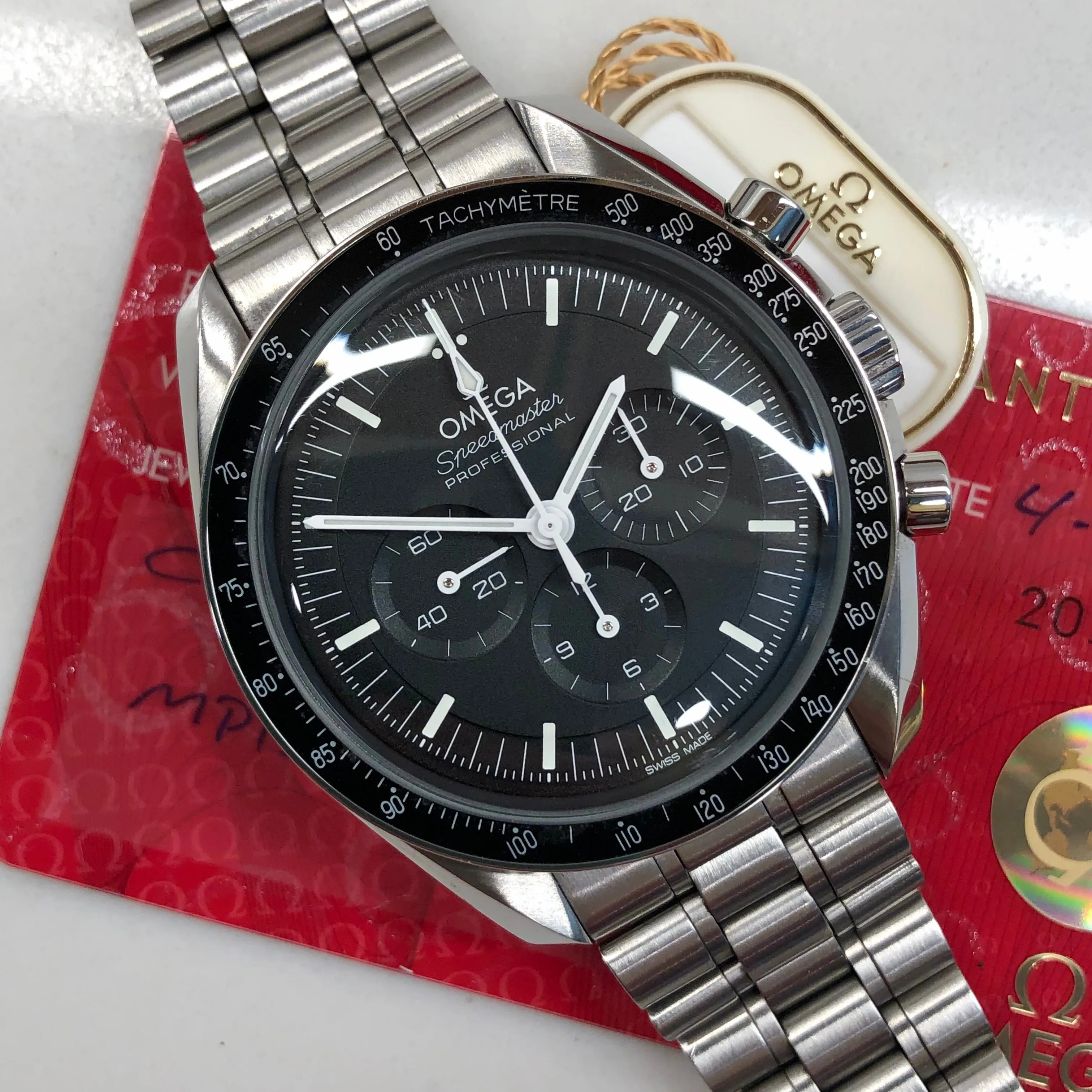 2021 Omega Speedmaster Moonwatch Professional 310.30.42.50.01.001 42mm Wristwatch with Box and Papers