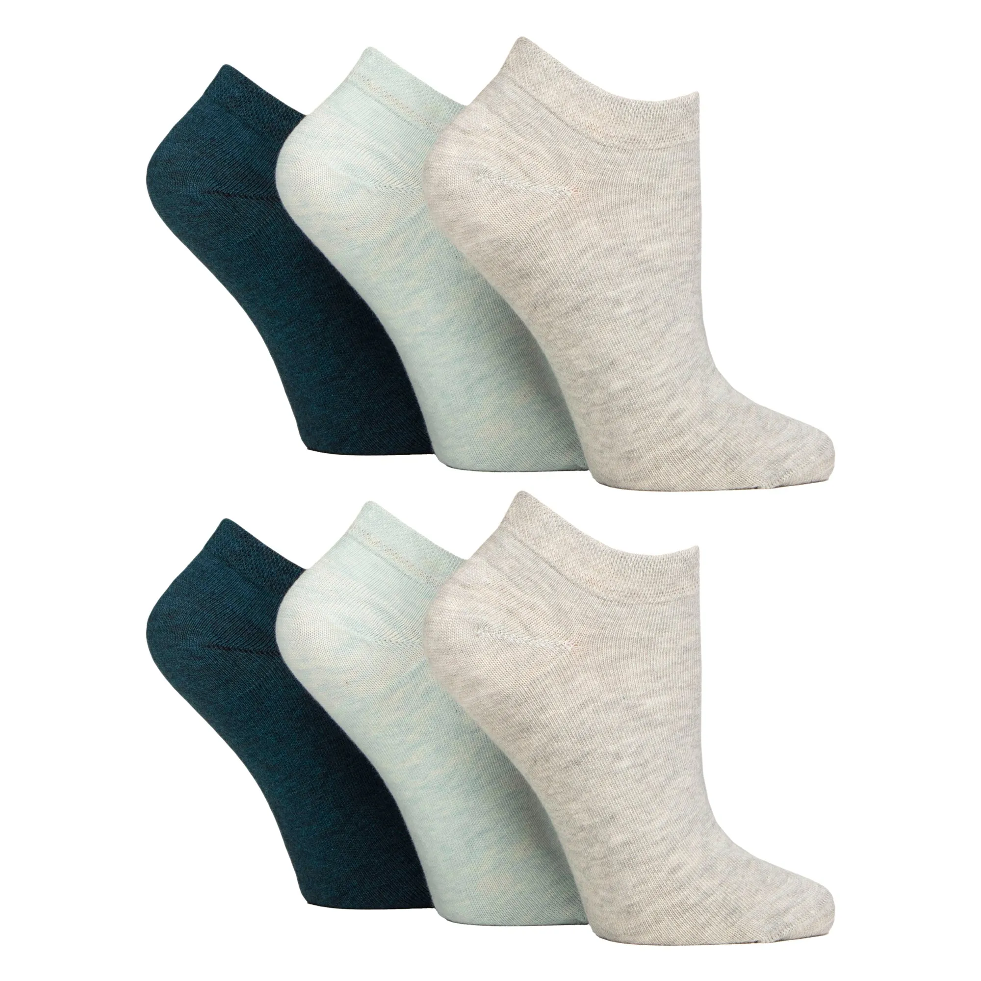 6 Pack Womens Diabetic Trainer Socks | Extra Wide Socks for Swollen Feet