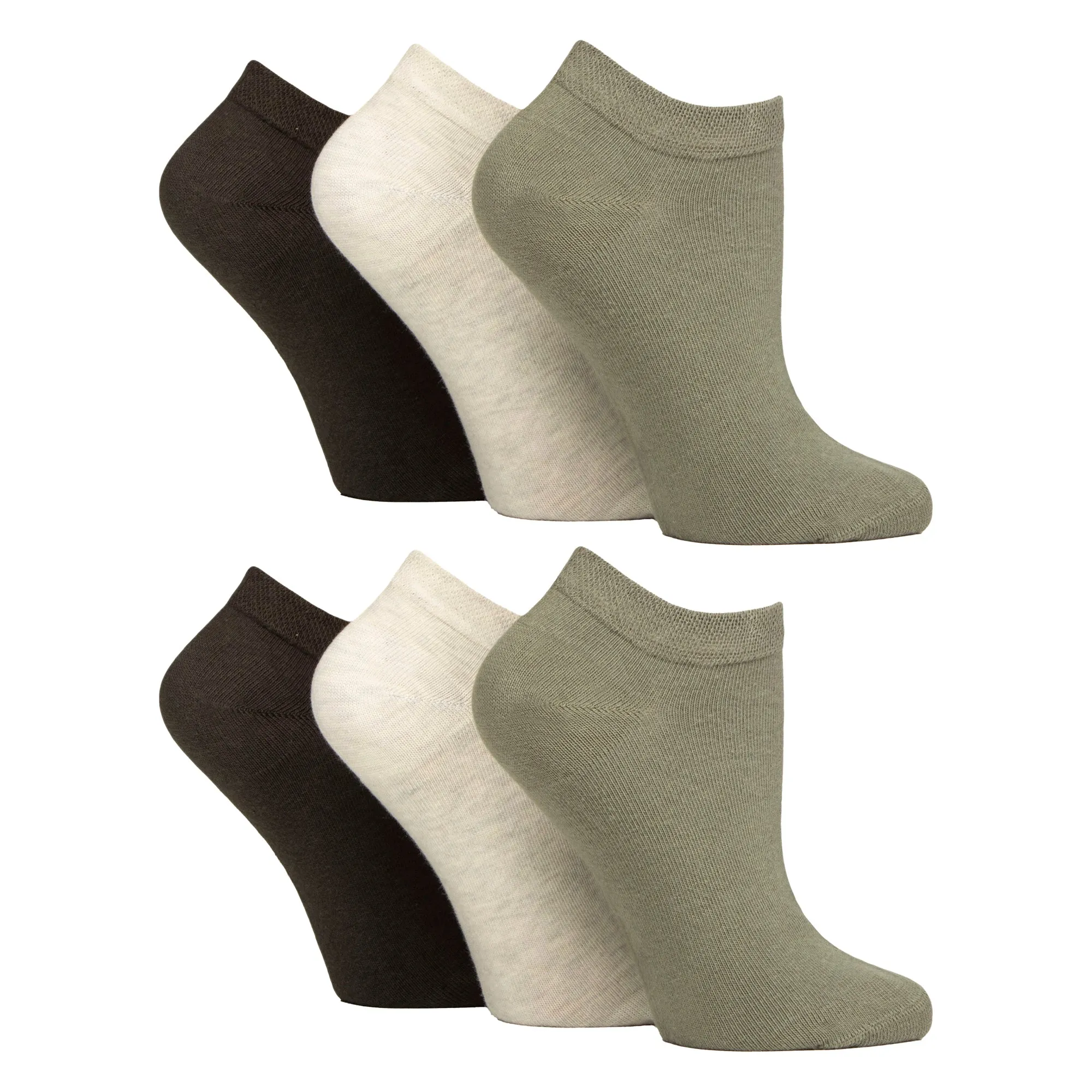 6 Pack Womens Diabetic Trainer Socks | Extra Wide Socks for Swollen Feet