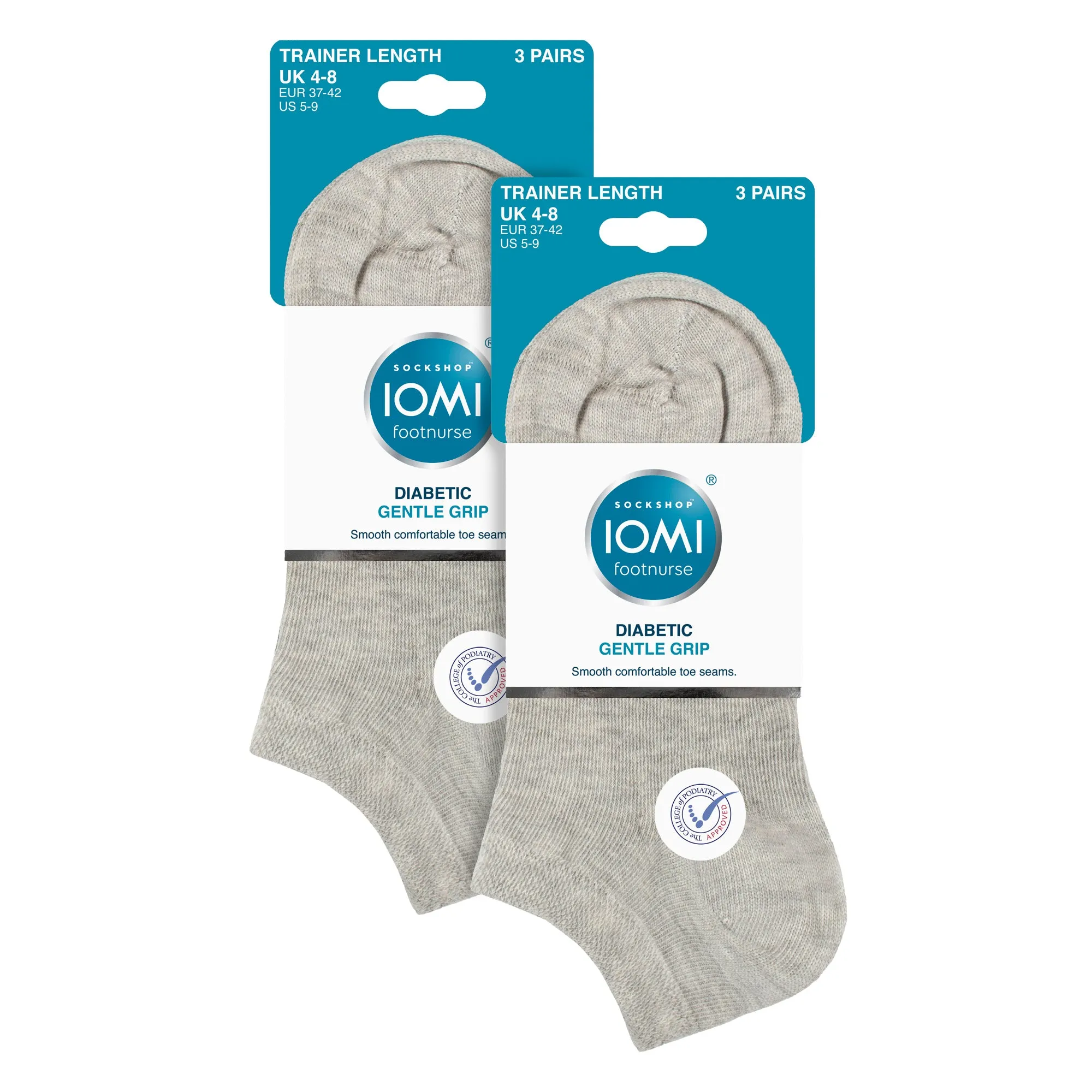 6 Pack Womens Diabetic Trainer Socks | Extra Wide Socks for Swollen Feet