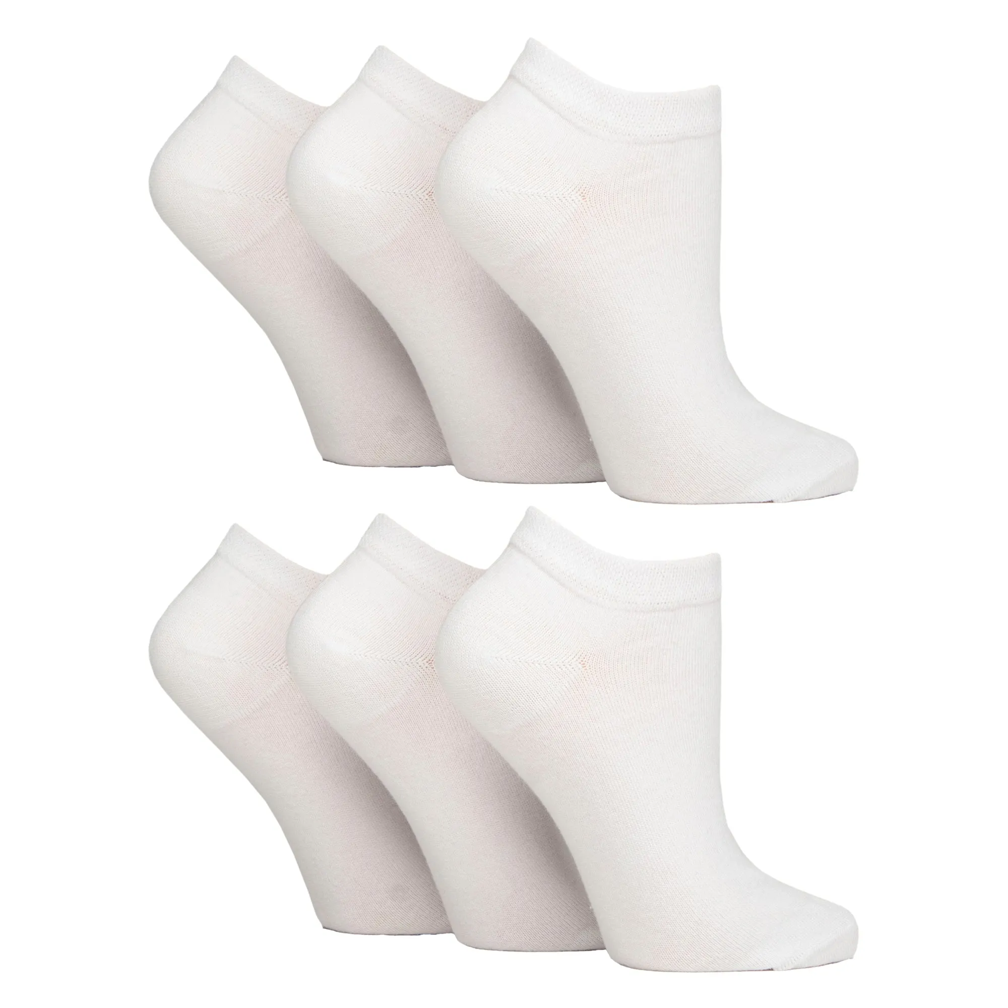 6 Pack Womens Diabetic Trainer Socks | Extra Wide Socks for Swollen Feet