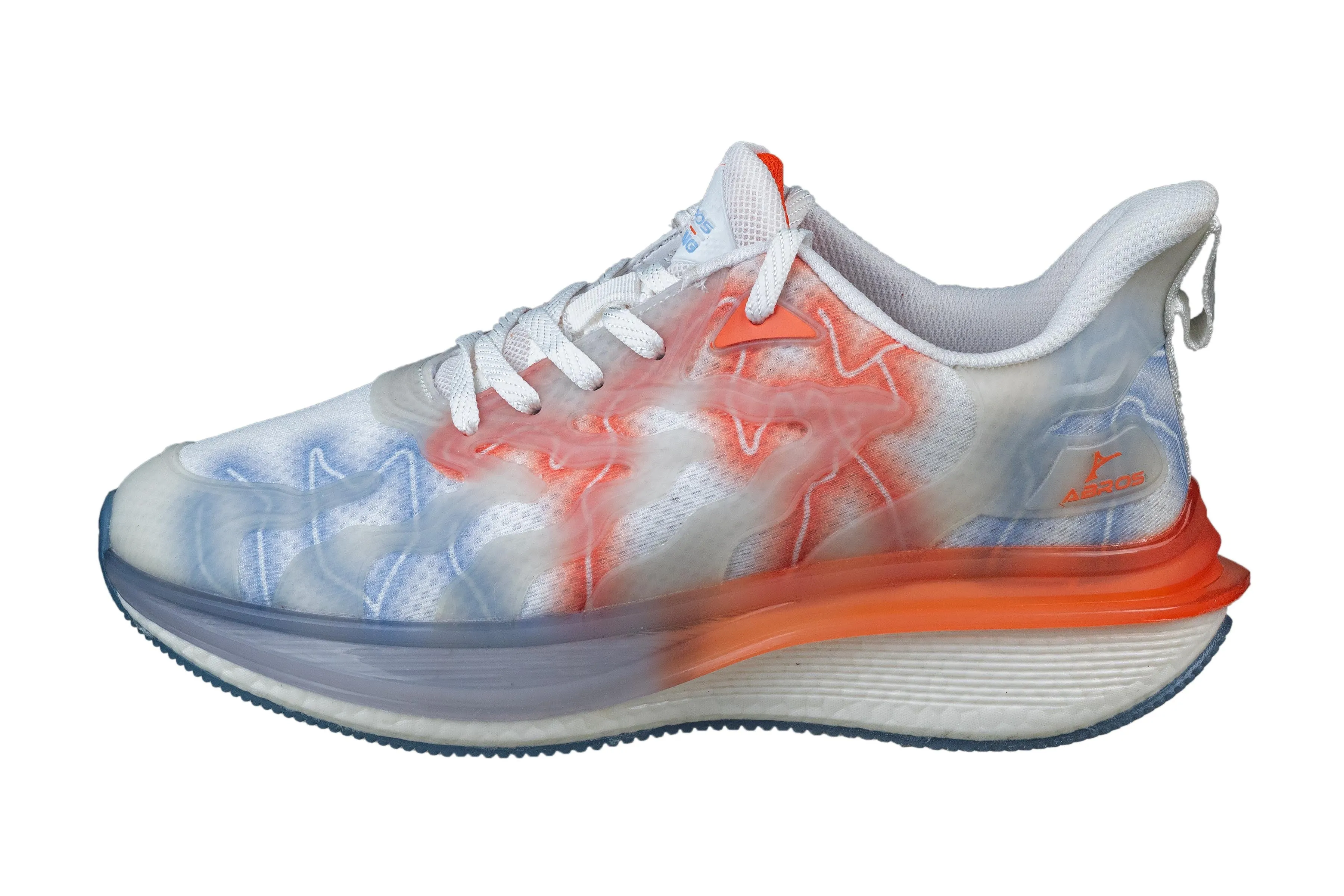 Abros Gents White / Orange Sports Shoe