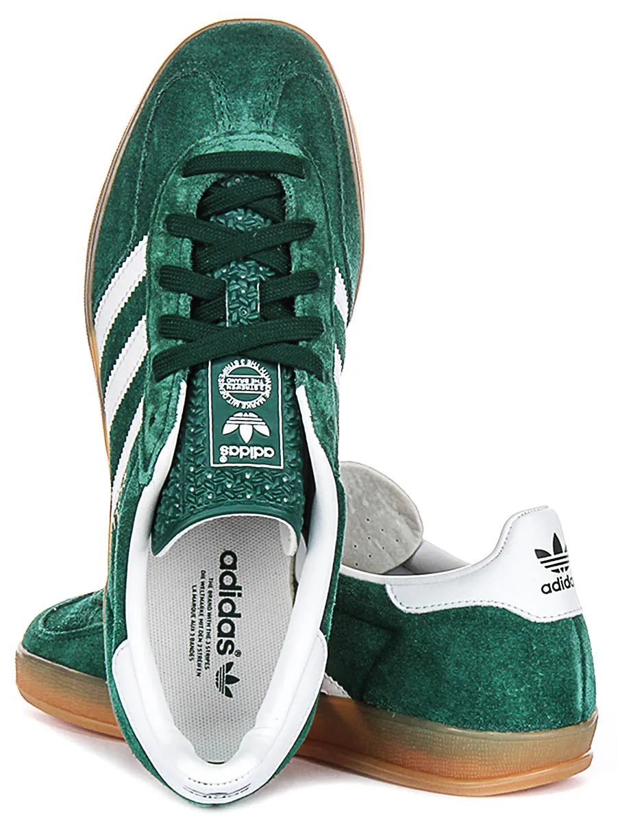 Adidas Gazelle Indoor In Green Gum Sole