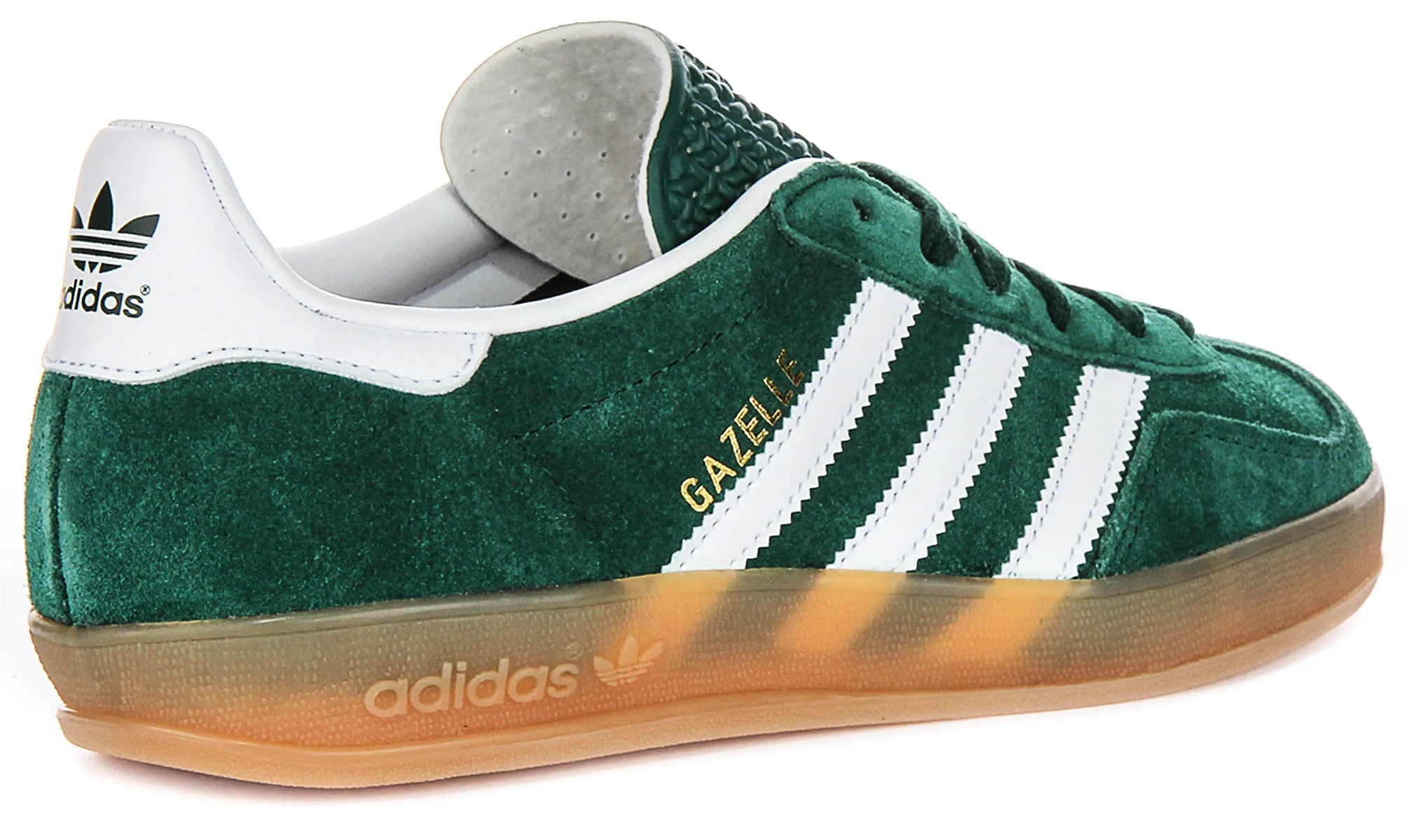 Adidas Gazelle Indoor In Green Gum Sole