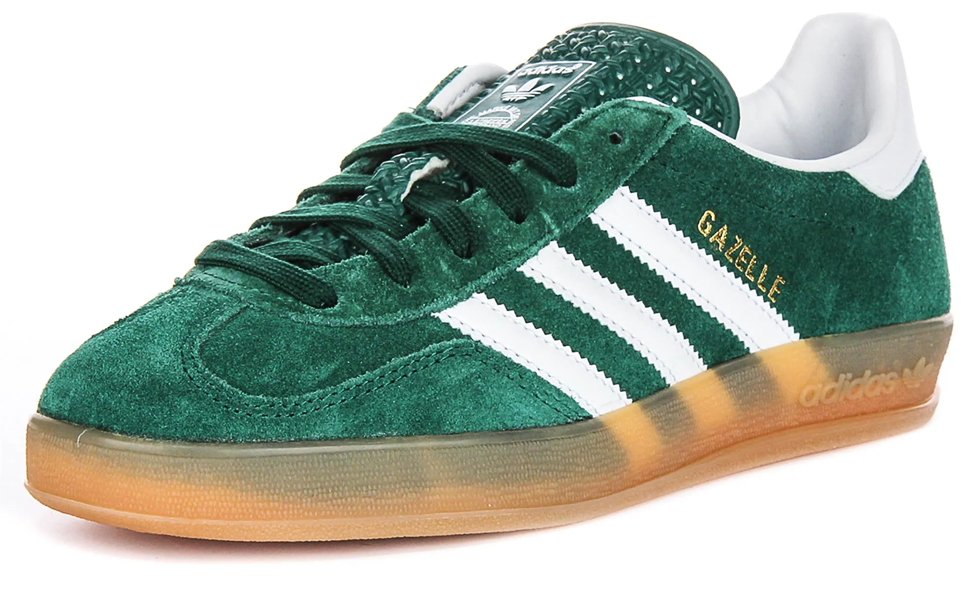 Adidas Gazelle Indoor In Green Gum Sole
