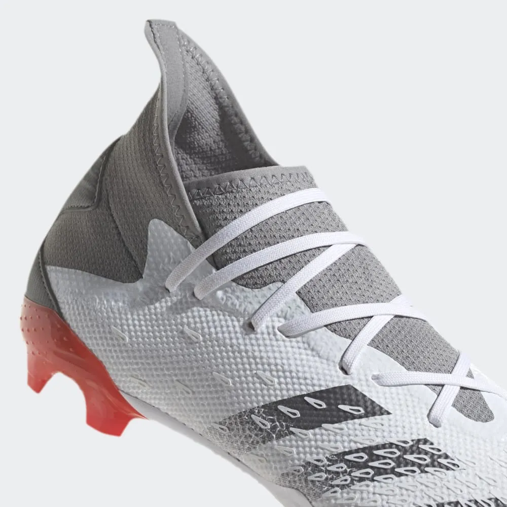 adidas Predator Freak 3 FG Firm Ground Boots White/Iron/Red