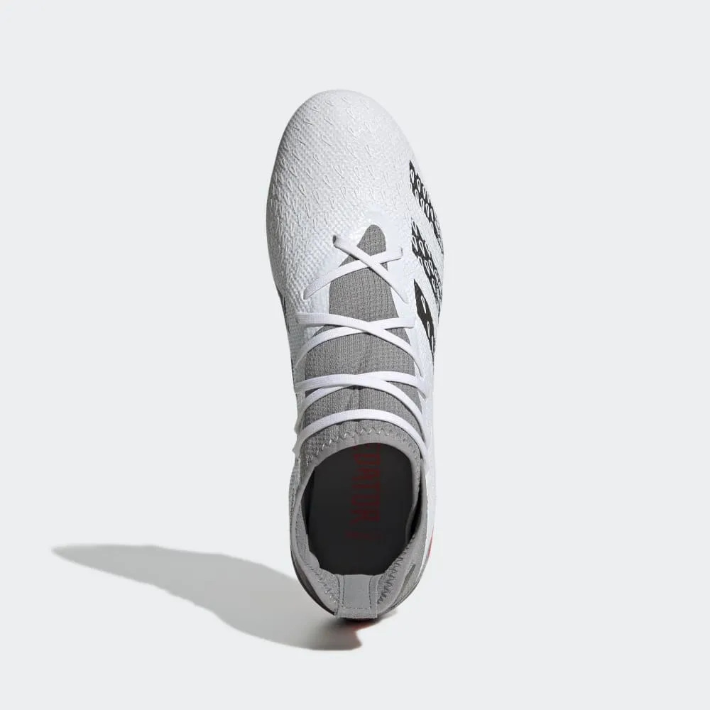 adidas Predator Freak 3 FG Firm Ground Boots White/Iron/Red