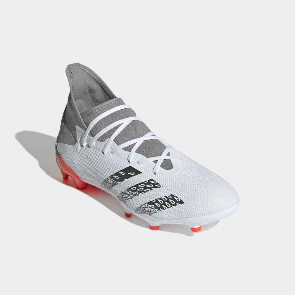 adidas Predator Freak 3 FG Firm Ground Boots White/Iron/Red