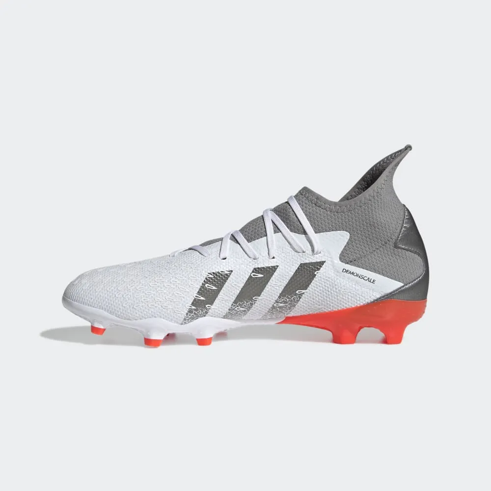 adidas Predator Freak 3 FG Firm Ground Boots White/Iron/Red