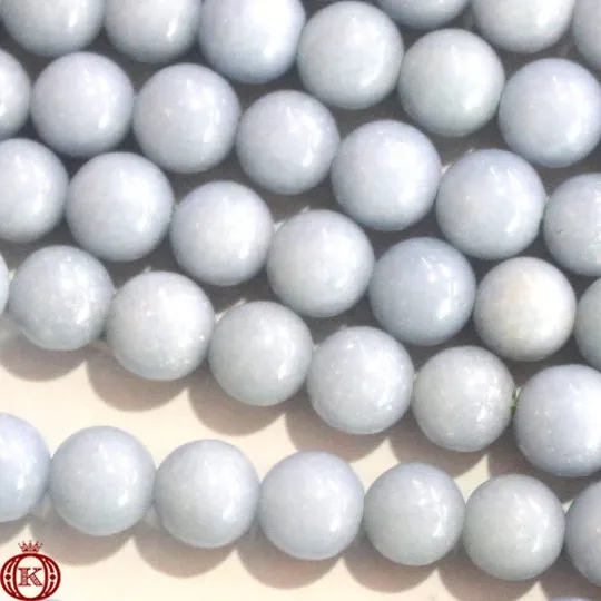 Angelite Beads Smooth Round