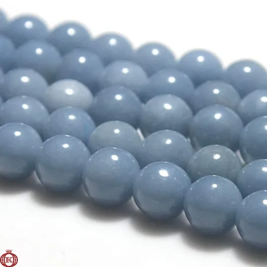 Angelite Beads Smooth Round