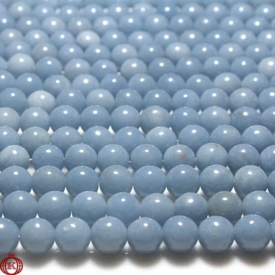 Angelite Beads Smooth Round