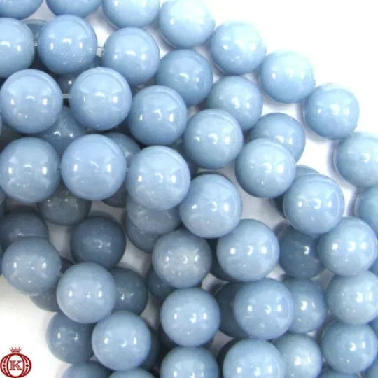 Angelite Beads Smooth Round