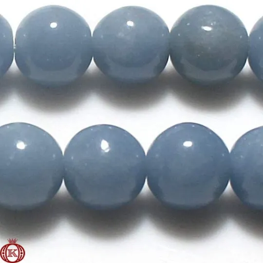 Angelite Beads Smooth Round
