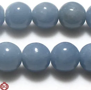 Angelite Beads Smooth Round