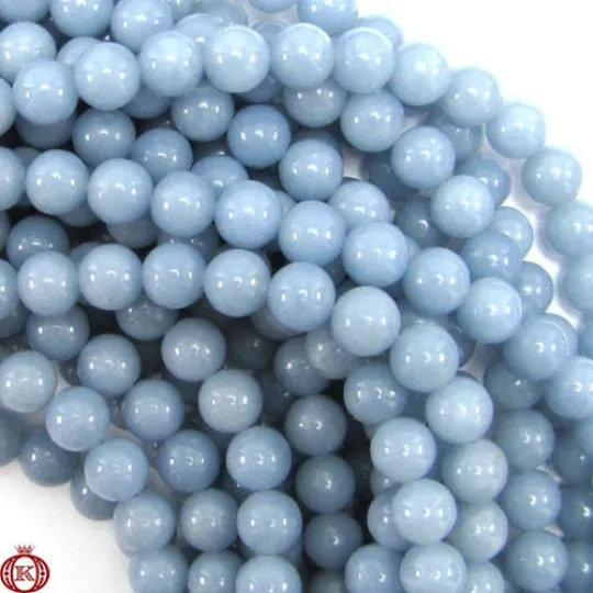 Angelite Beads Smooth Round