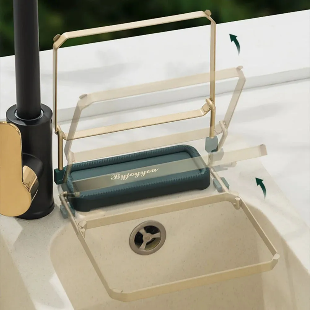 Anti-Clogging Sink Strainer Rack – Kitchen Shelf Filter with Disposable Net to Catch Food Residues