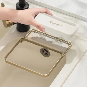 Anti-Clogging Sink Strainer Rack – Kitchen Shelf Filter with Disposable Net to Catch Food Residues