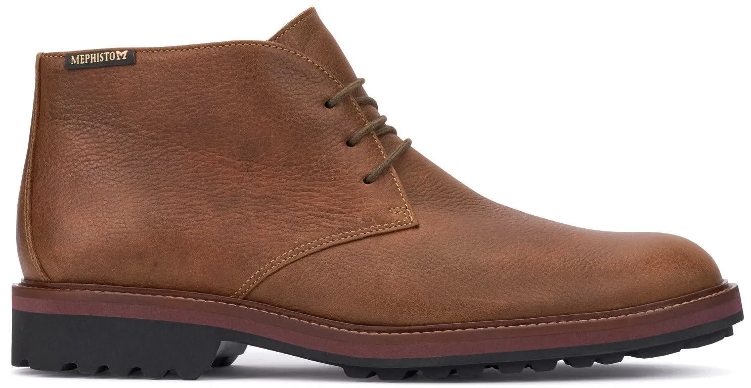 'Berto' men's lace-up boot - Light brown