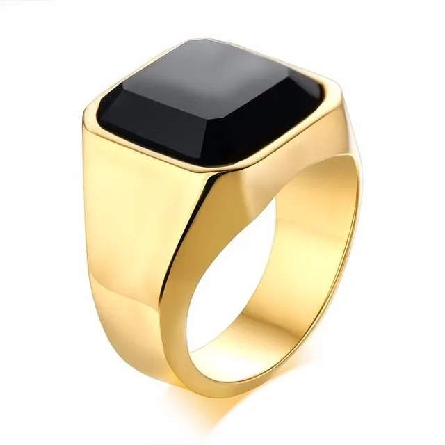 Black Stone Ring