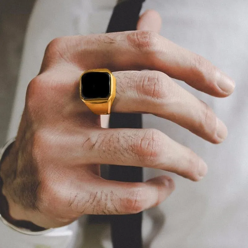 Black Stone Ring