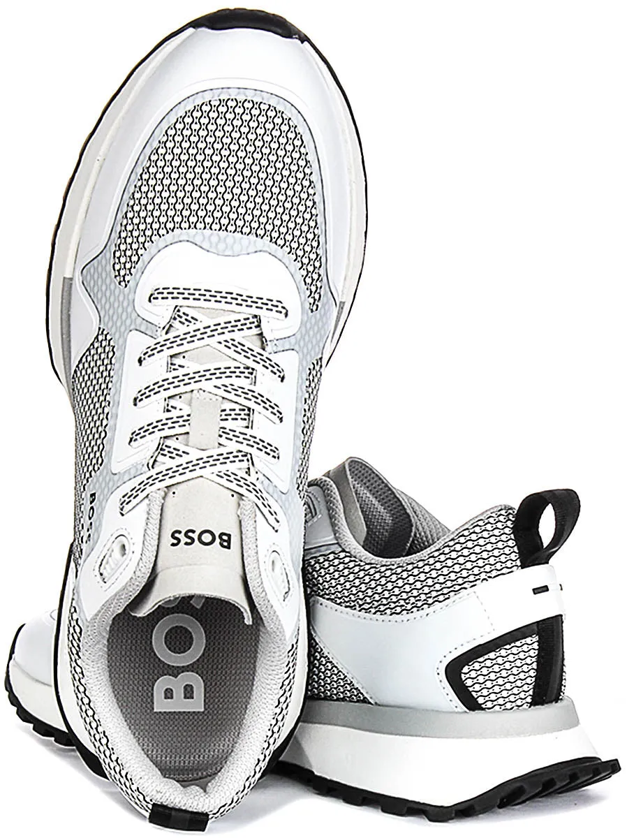 Boss Jonah Runner Mesh In Grey Black For Men