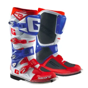 Botas de Moto Sg-12 Blanco Azul Rojo Gaerne