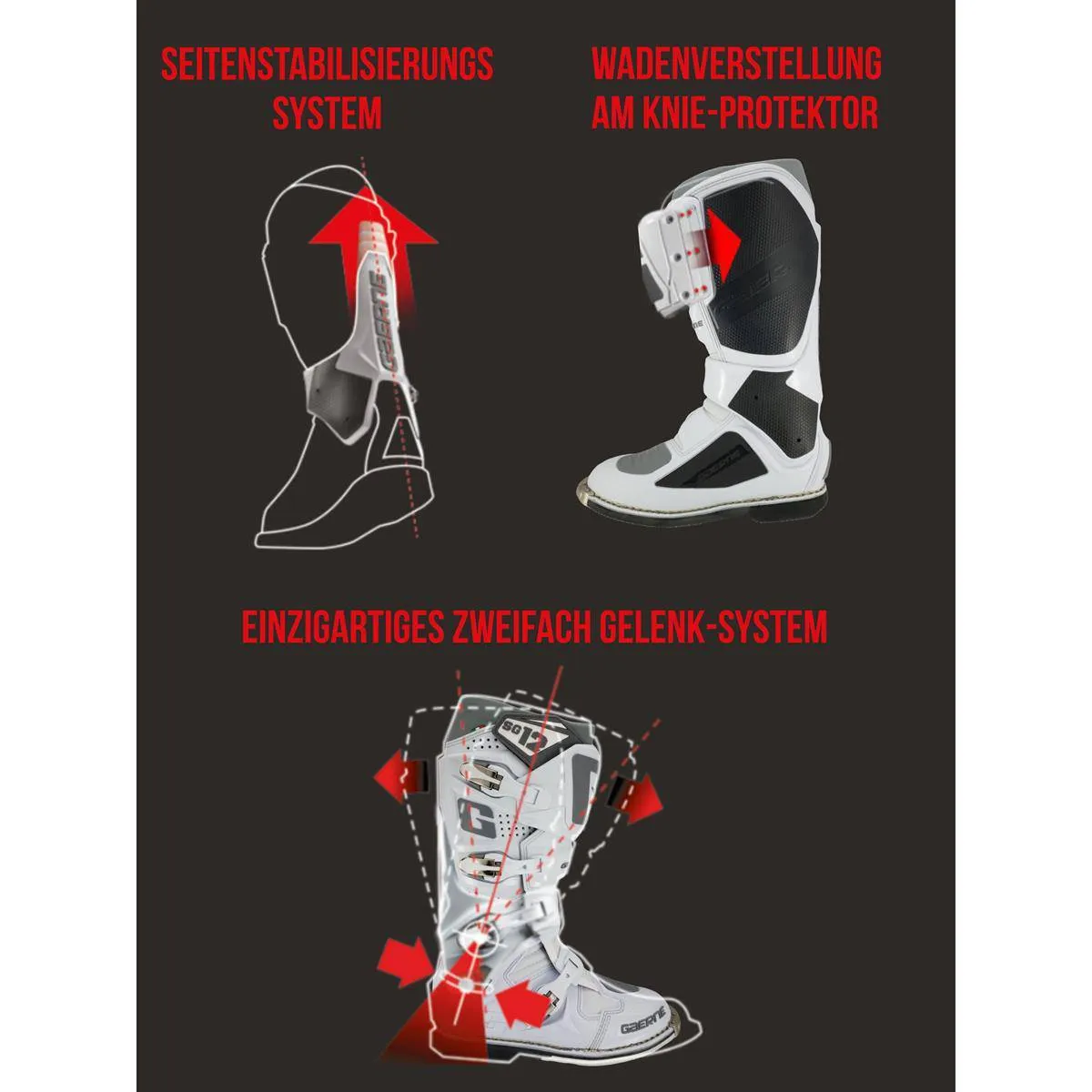 Botas de Moto Sg-12 Blanco Gaerne