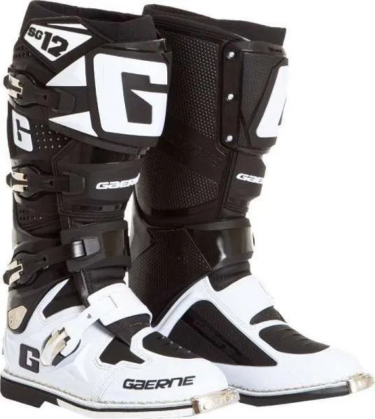 Botas de Moto Sg-12 Blanco Negro Gaerne
