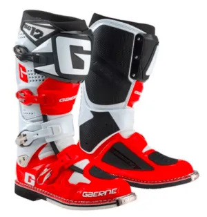 Botas de Moto Sg-12 Blanco Negro Rojo Gaerne