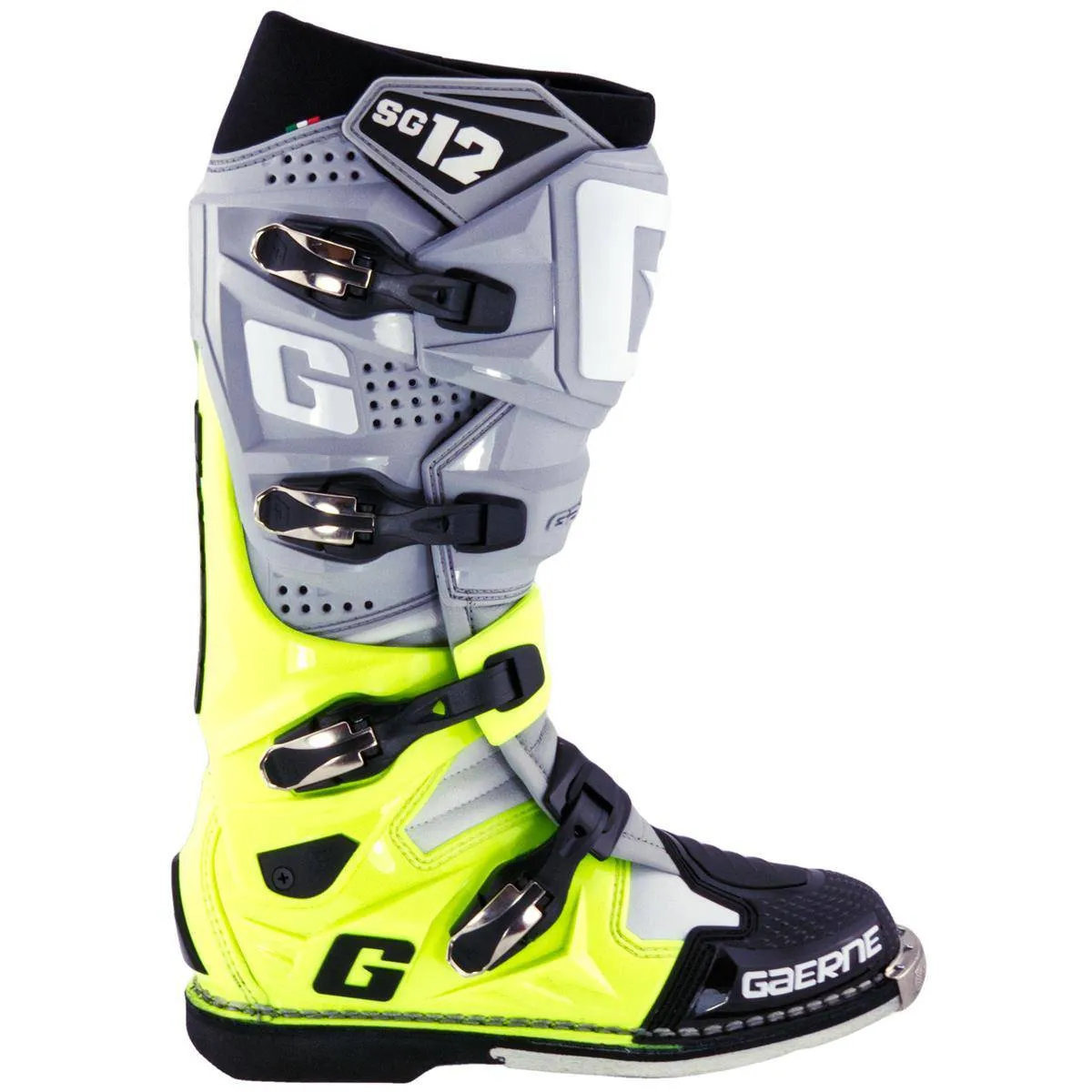 Botas de Moto Sg-12 Gris Amarillo Negro Gaerne