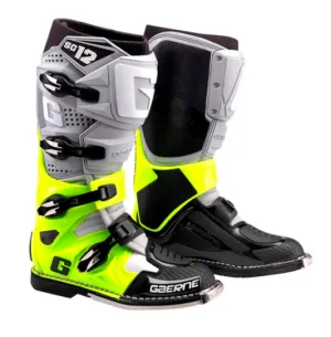 Botas de Moto Sg-12 Gris Amarillo Negro Gaerne