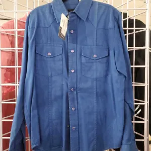 Boys Royal Blue Western Shirt Large
