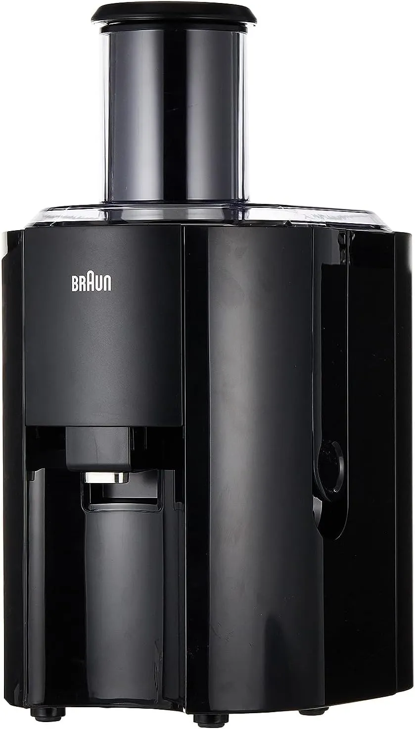 Braun MultiQuick 3 J300 Spin Juicer – 800W Power, 2L Pulp Container, Anti-Drip System (Black/Stainless Steel)