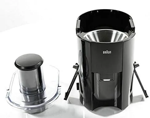 Braun MultiQuick 3 J300 Spin Juicer – 800W Power, 2L Pulp Container, Anti-Drip System (Black/Stainless Steel)