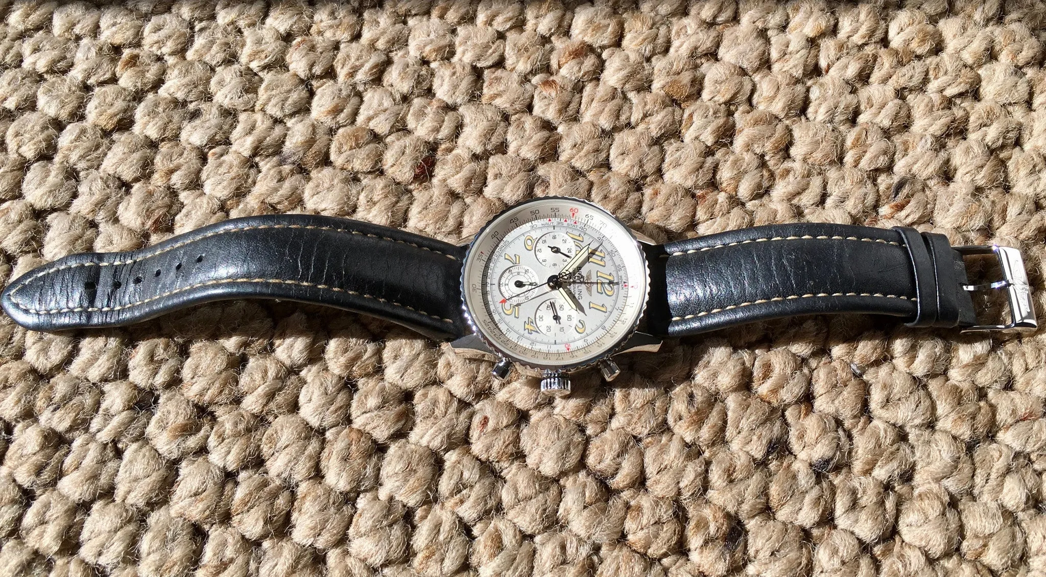 Breitling Navitimer TwinSixty 2 A39022.1 Stainless Steel Silver Dial Automatic Wristwatch