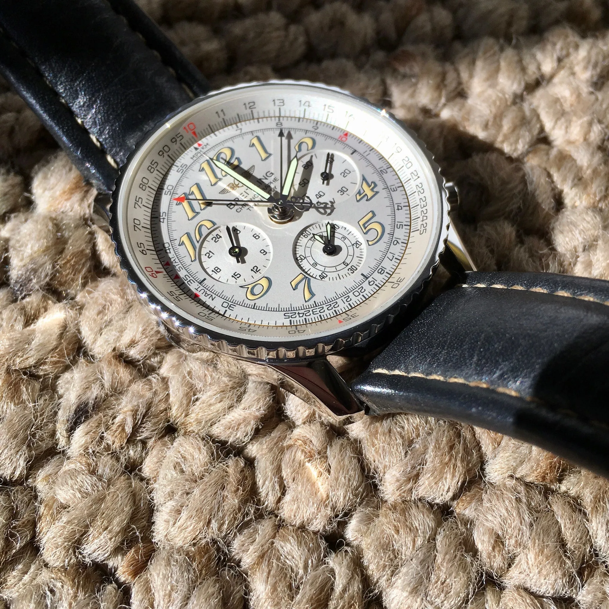 Breitling Navitimer TwinSixty 2 A39022.1 Stainless Steel Silver Dial Automatic Wristwatch
