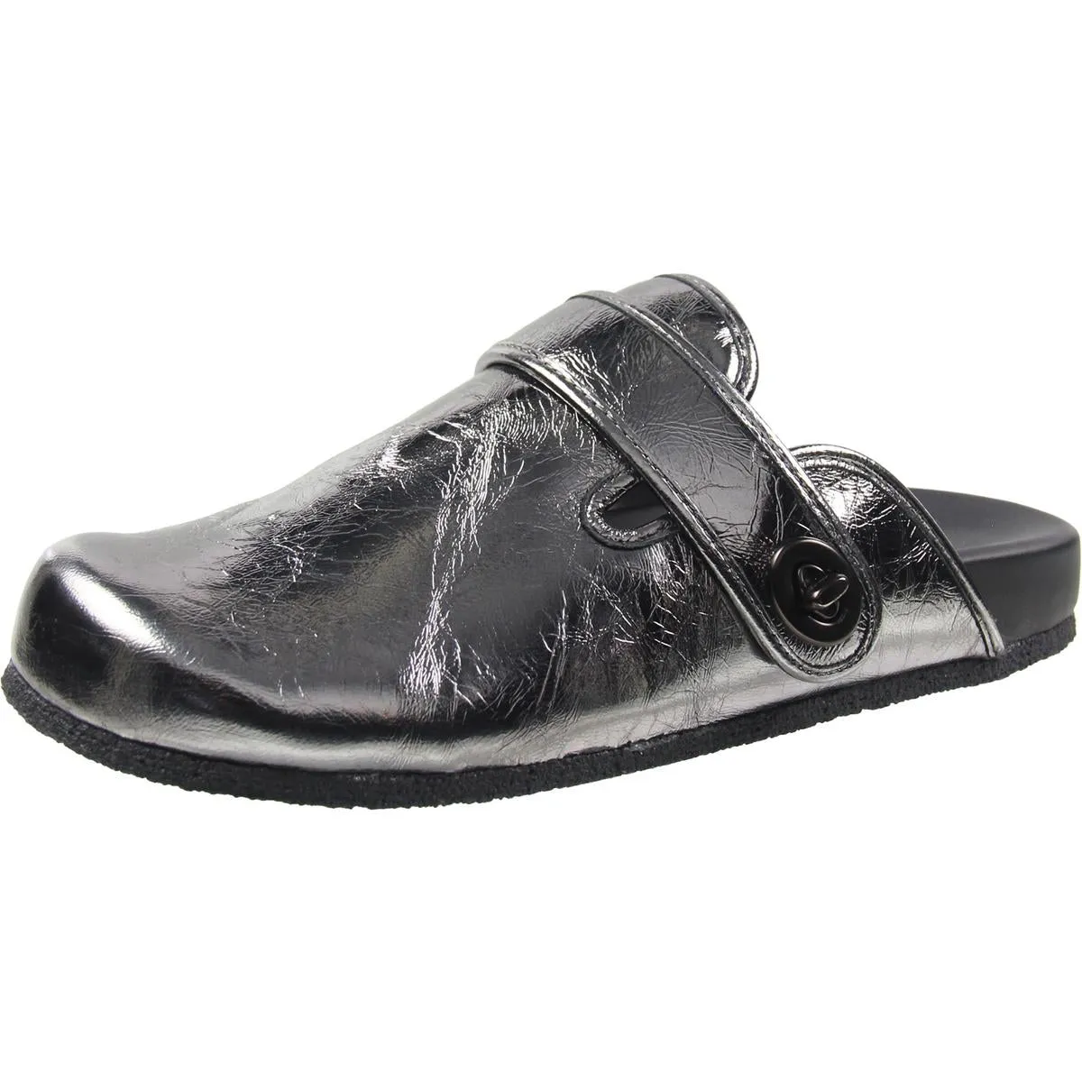 Coach Womens Anthracite Metallic  Clogs
