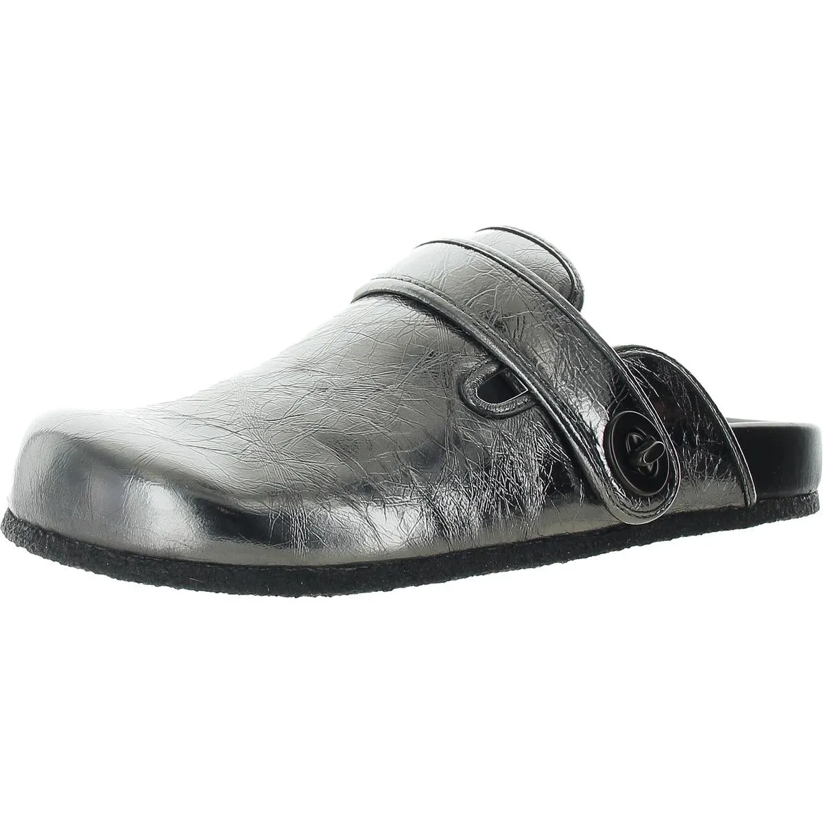 Coach Womens Anthracite Metallic  Clogs