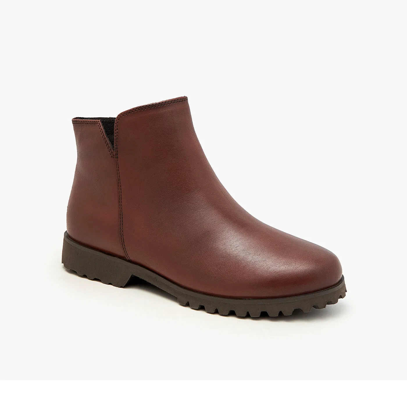 Dyed Leather Ankle Boots