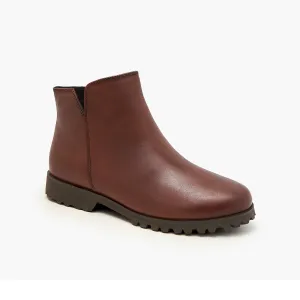 Dyed Leather Ankle Boots