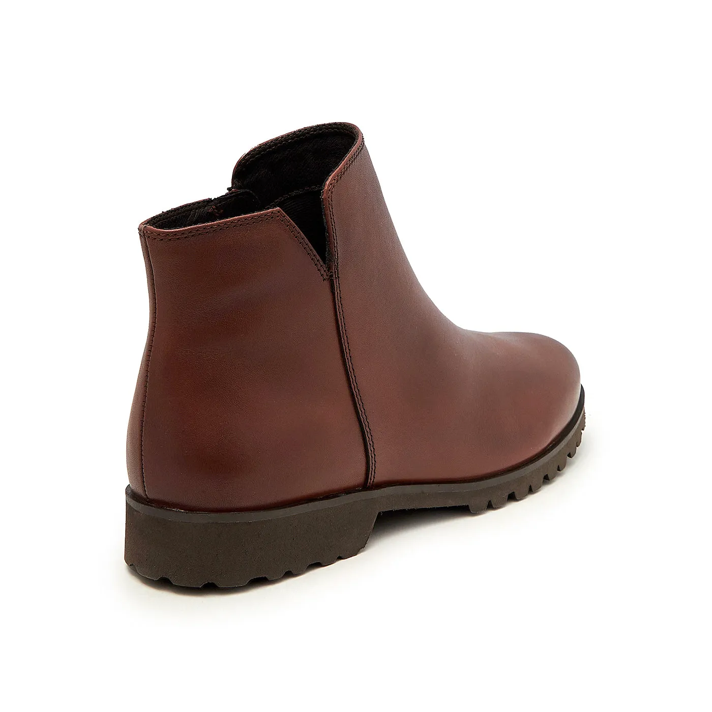 Dyed Leather Ankle Boots