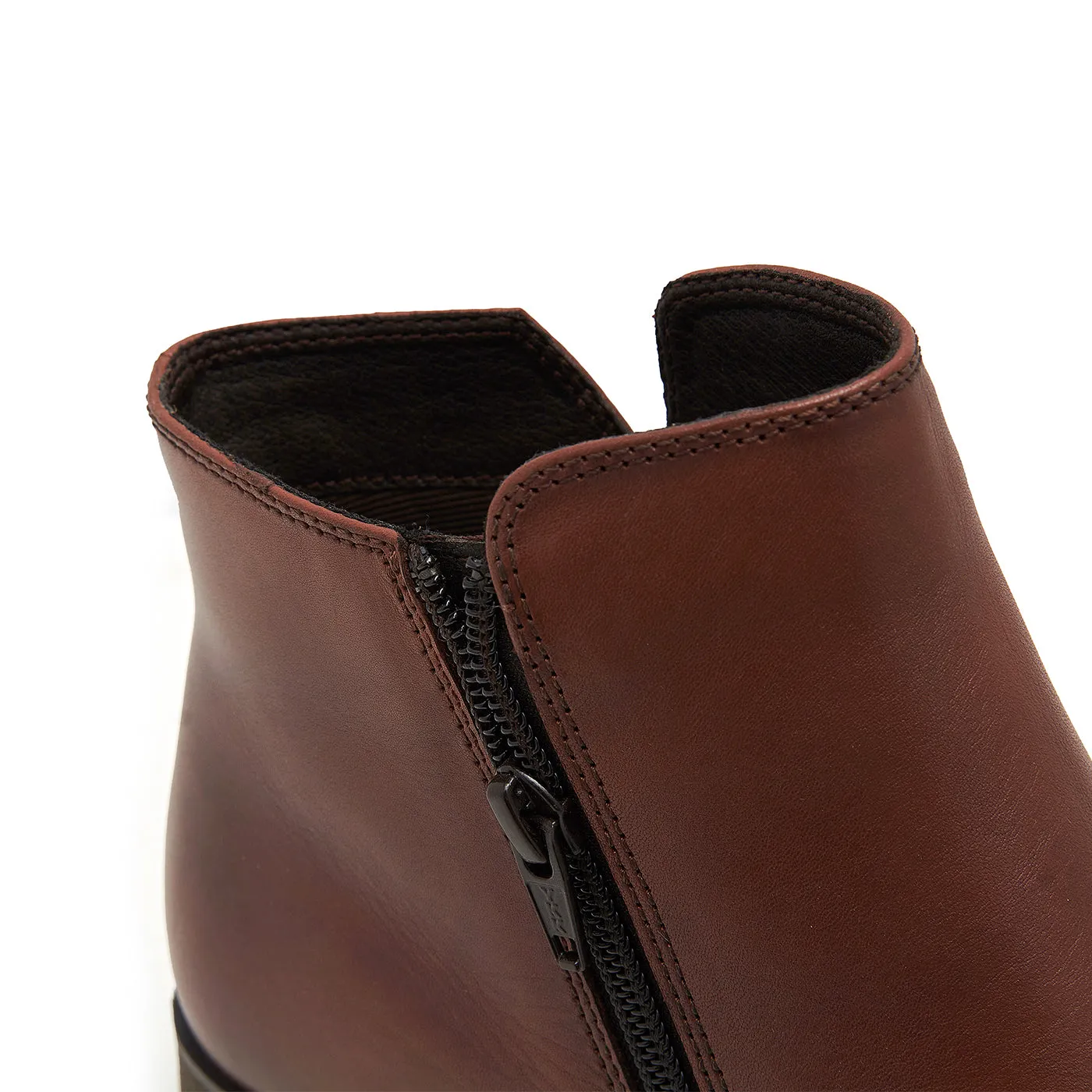 Dyed Leather Ankle Boots